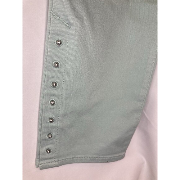 Chico's 10R Women's So Slimming Girlfriend Leg Ankle Green Blue Pants 1.5R New - Picture 6 of 12